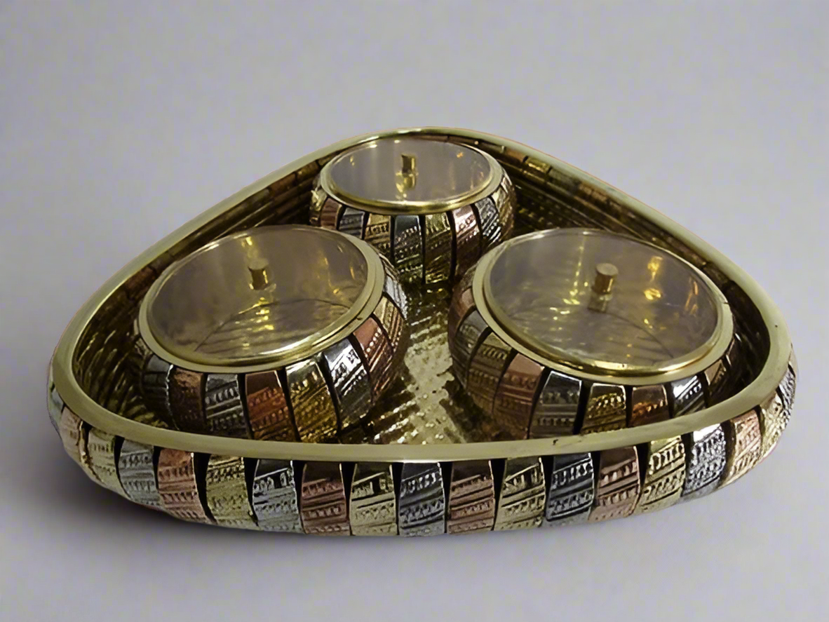 Multipurpose Brass Supari Set Decorative Box Container Set of 4