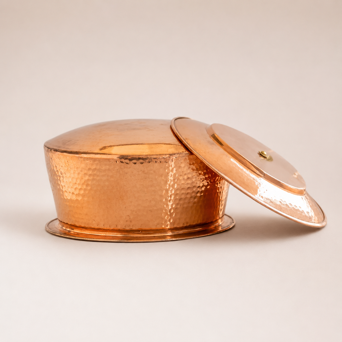 Premium Hammered Copper Biryani Handi with Lid