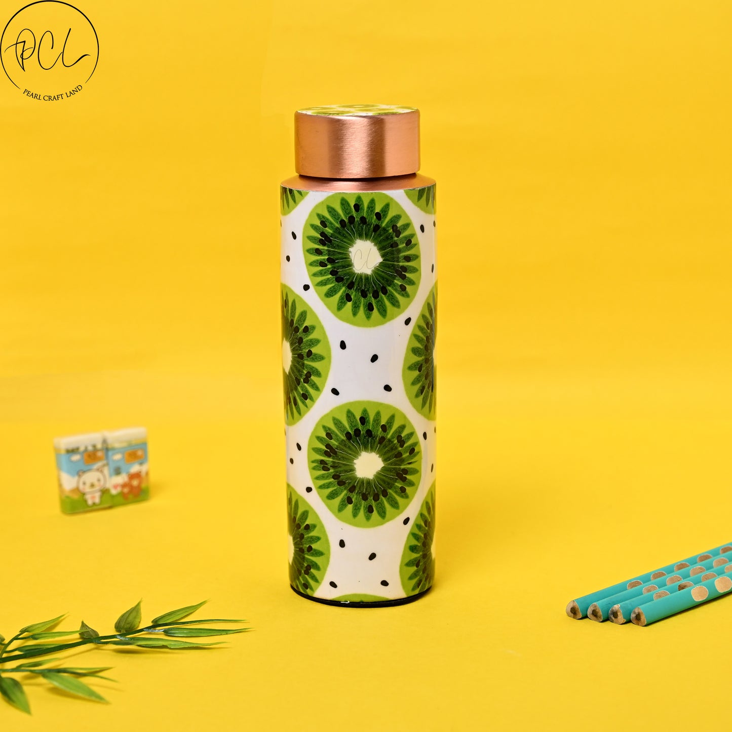 PCL Copper Water Bottle For Kids Kiwi Fruit Design |400 ML