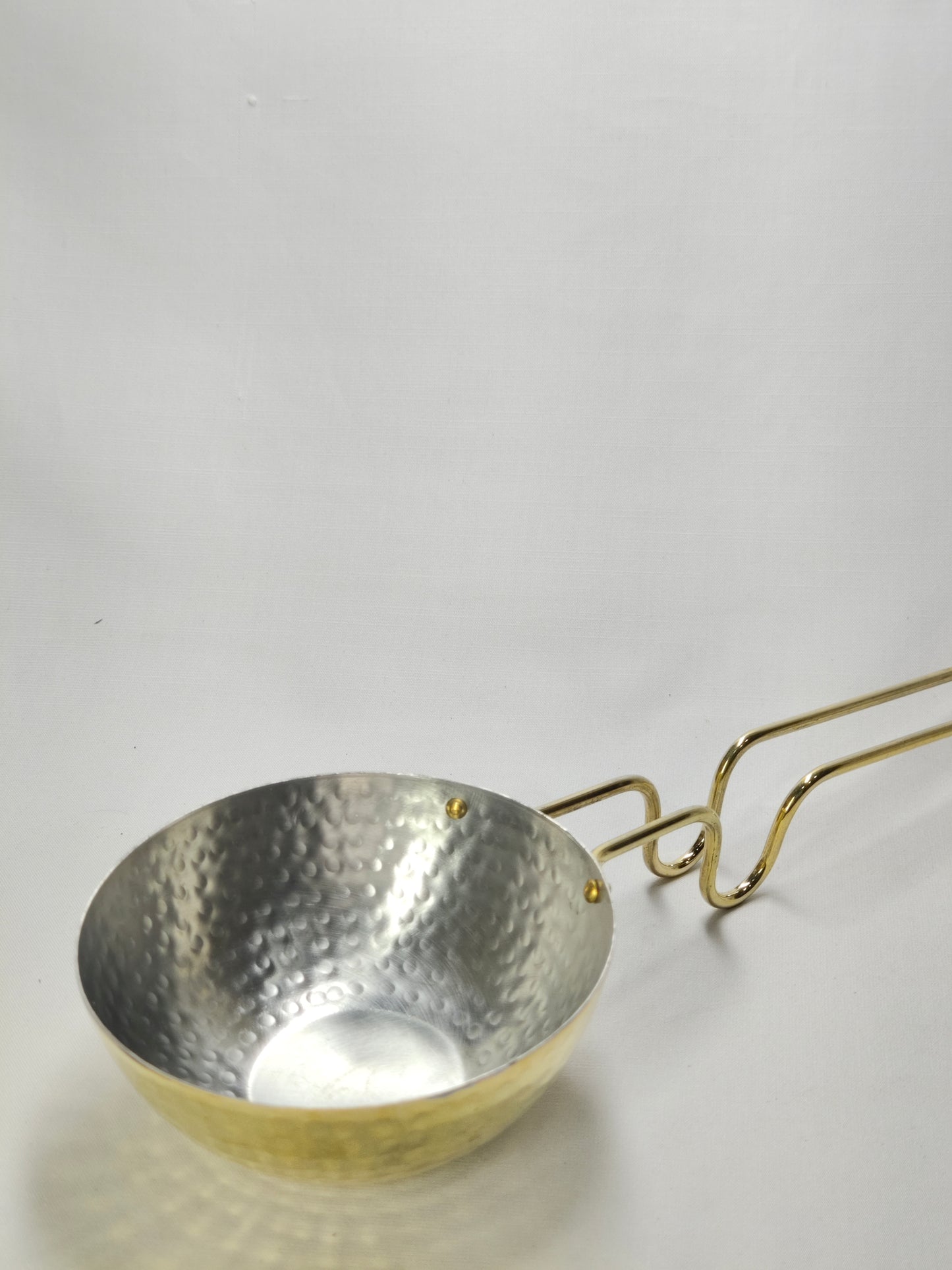 Handcrafted Premium Brass Hammered Tadka Pan