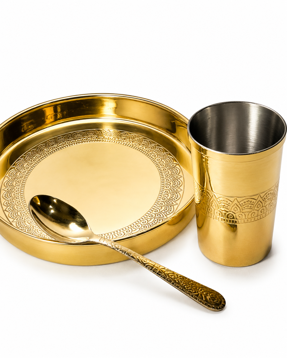 Handcrafted Pure Brass Bhojan Thali| Traditional Indian Dining