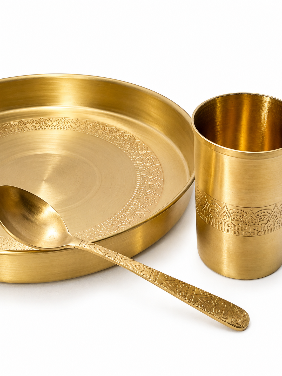 Handcrafted Pure Brass Bhojan Thali| Traditional Indian Dining