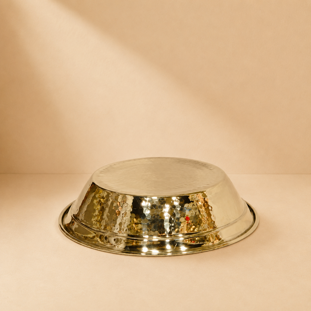 Handcrafted Hammered Brass Parat Set | Traditional Brass Plate
