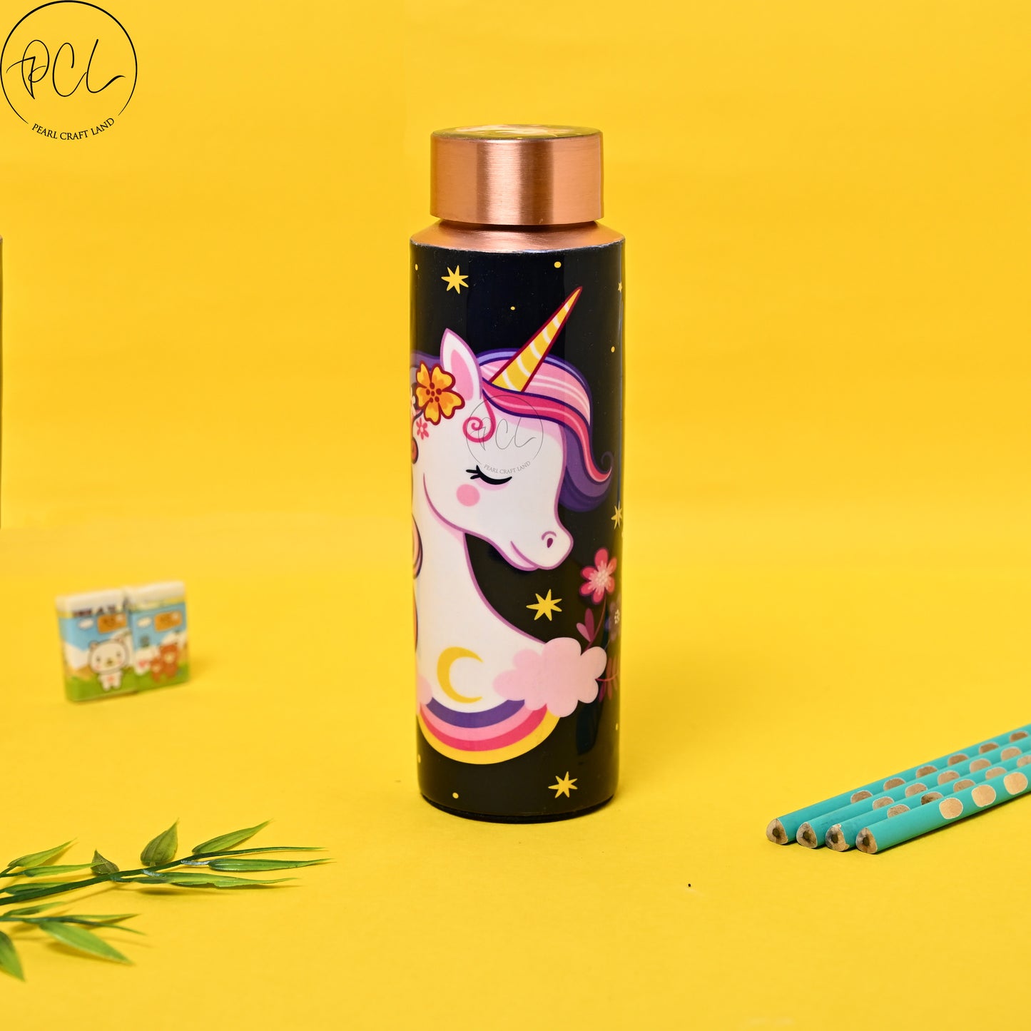 PCL Copper Kids Unicorn Cartoon Water Bottle | 400 ml