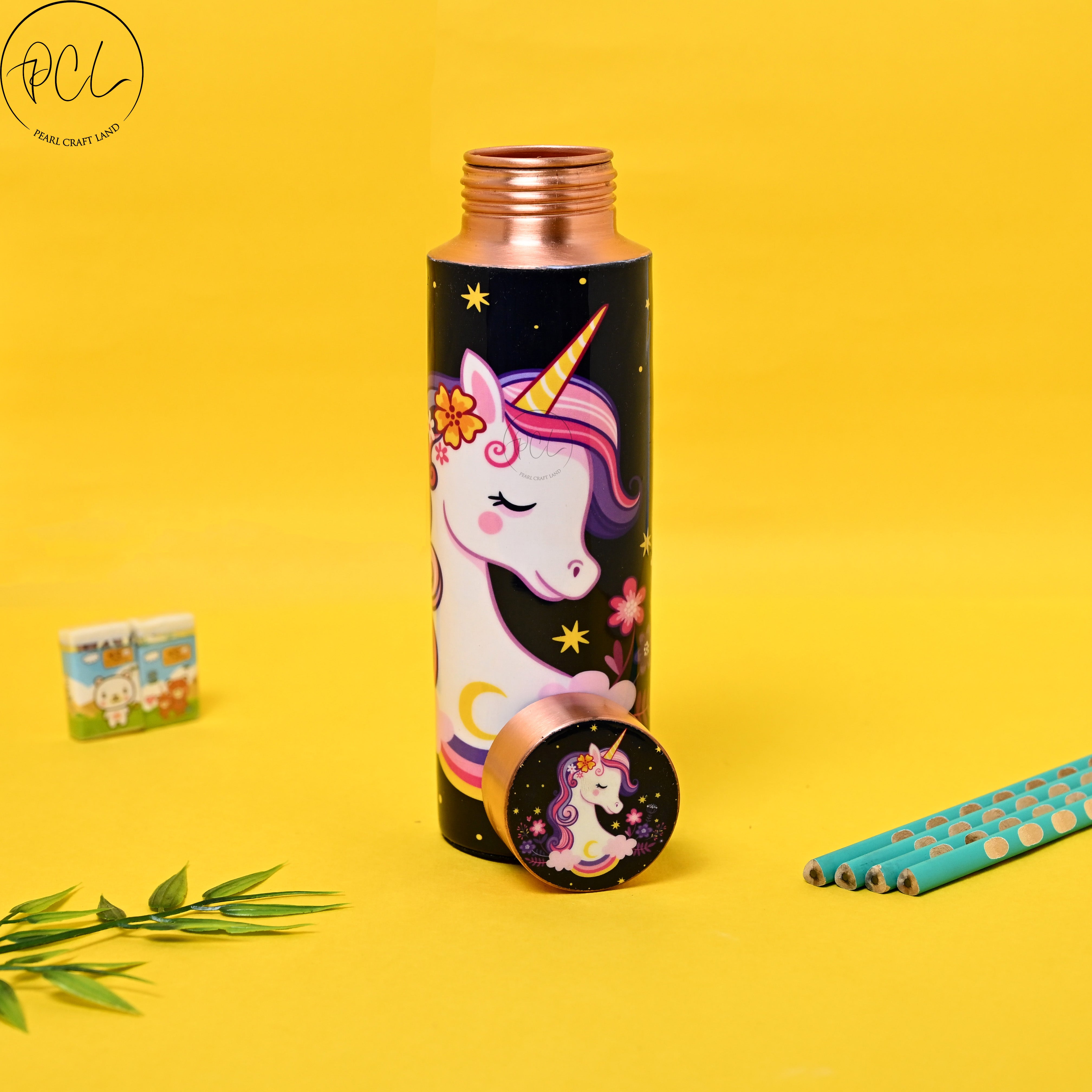 PCL Copper Kids Unicorn Cartoon Water Bottle | 400 ml – PEARL