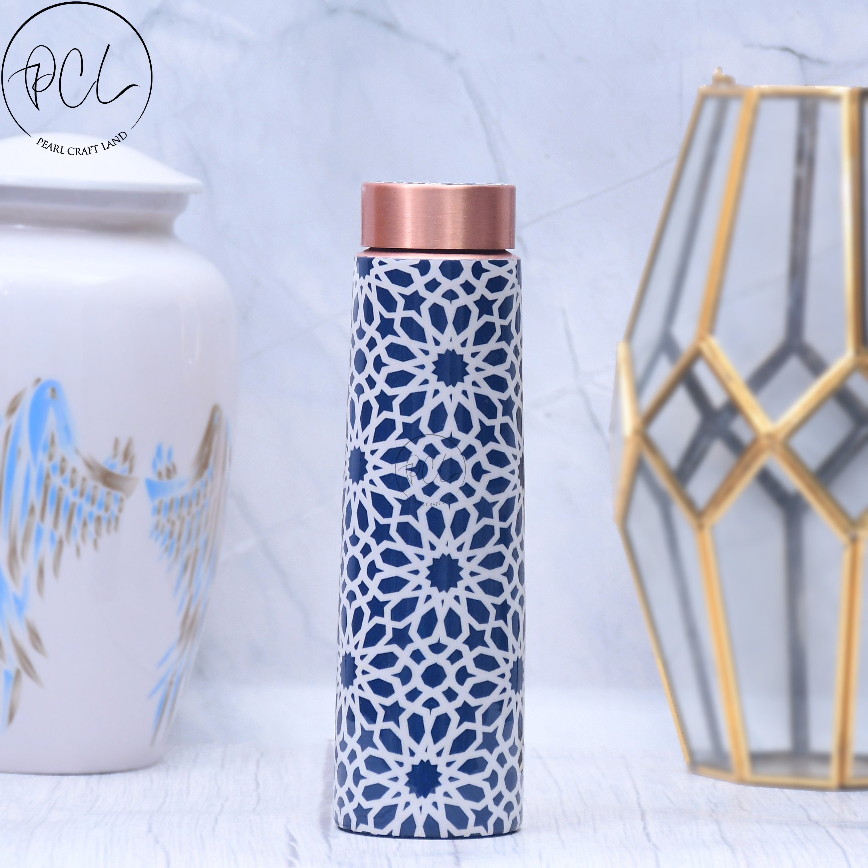 Copper Bottle Ename Capacity 1000 ML