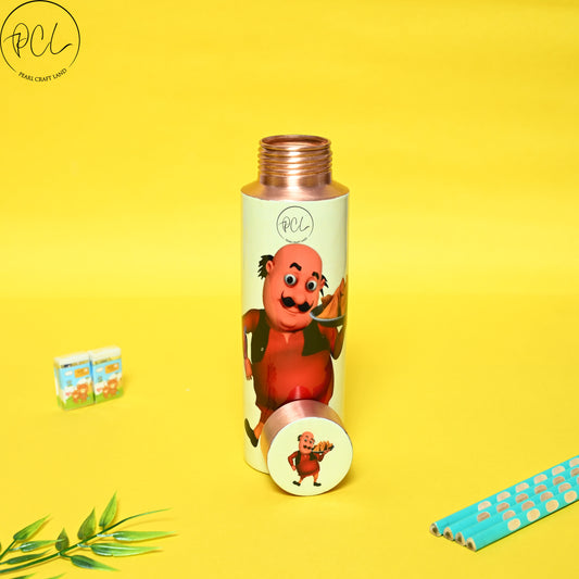 PCL Copper Motu & Patlu Kids Bottle 400 ml.