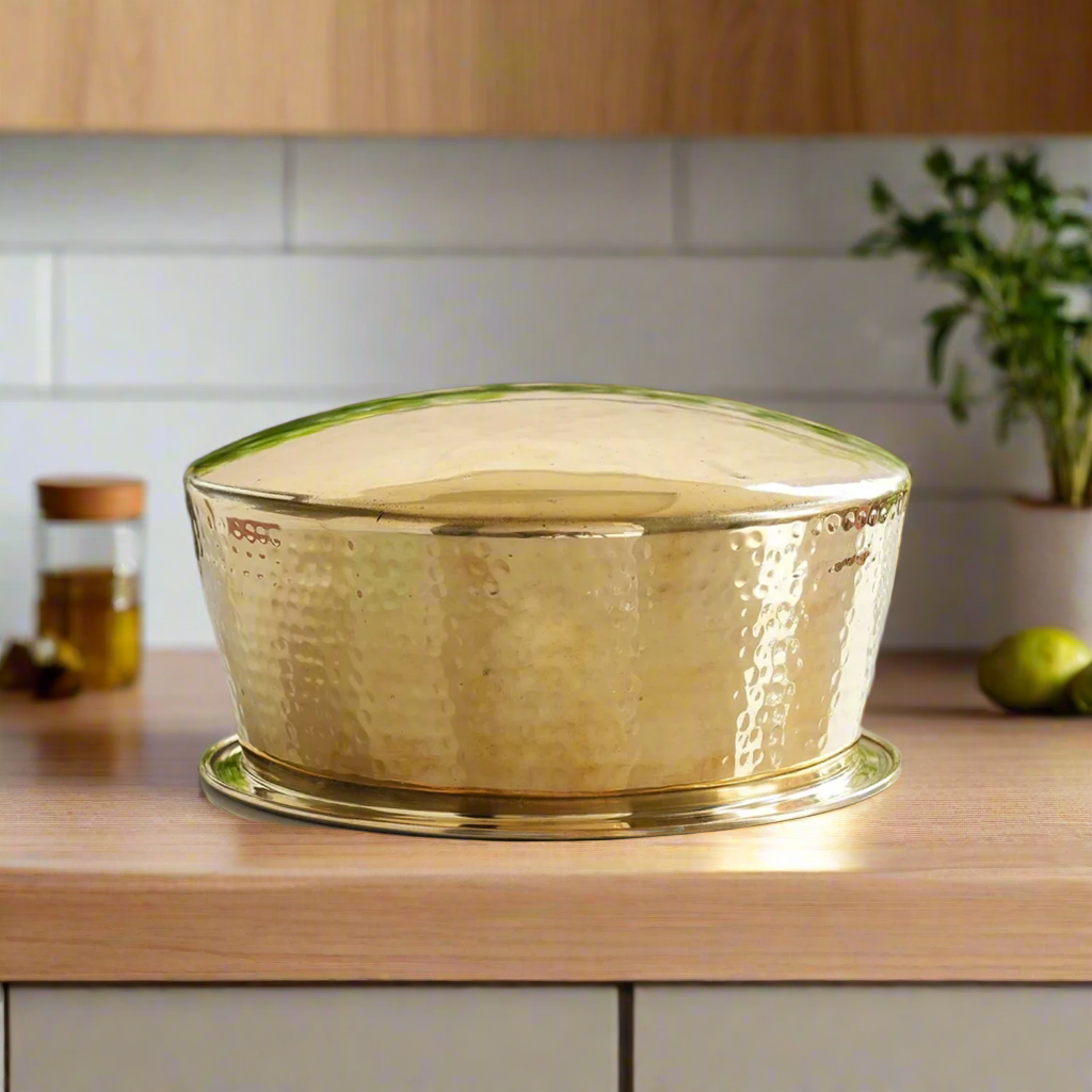 Pure Brass Biryani Handi With Lid / Serving and Cooking Pot - Medium