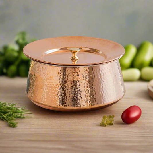 100% Pure Copper Biryani Handi With Lid - Small