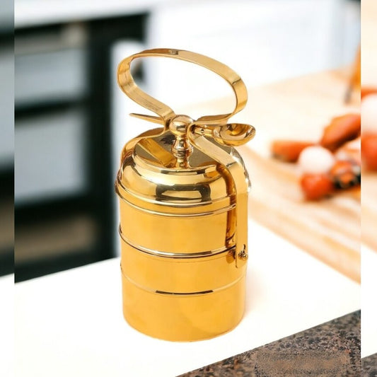 PCL Brass Tiffin Box With Kalai