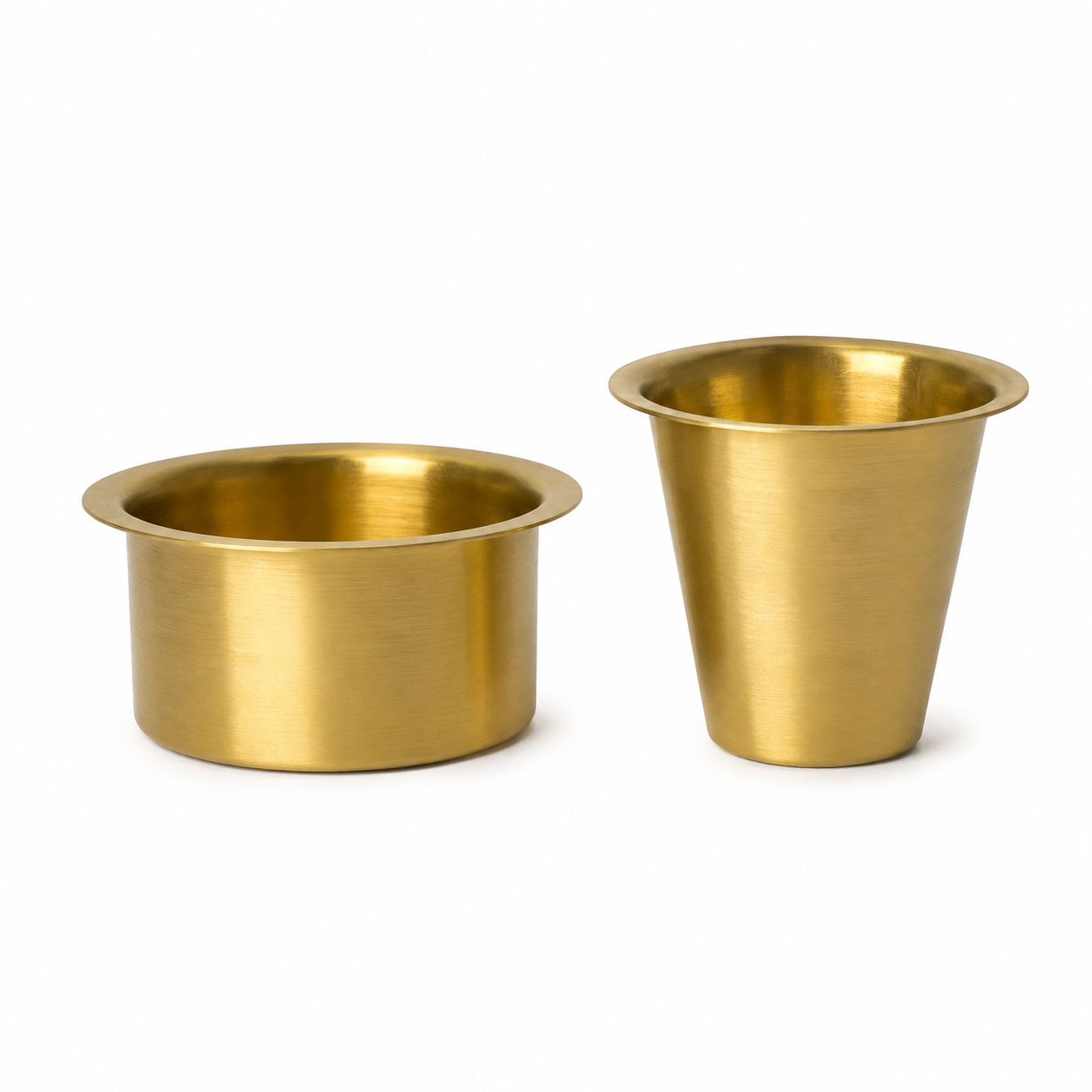 Handcrafted Brass Plain Dabra Set | Premium Plain Brass Tumbler & Bowl