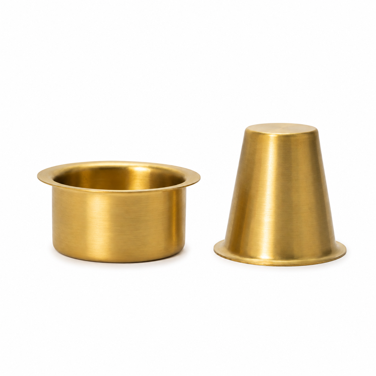 Handcrafted Brass Plain Dabra Set | Premium Plain Brass Tumbler & Bowl