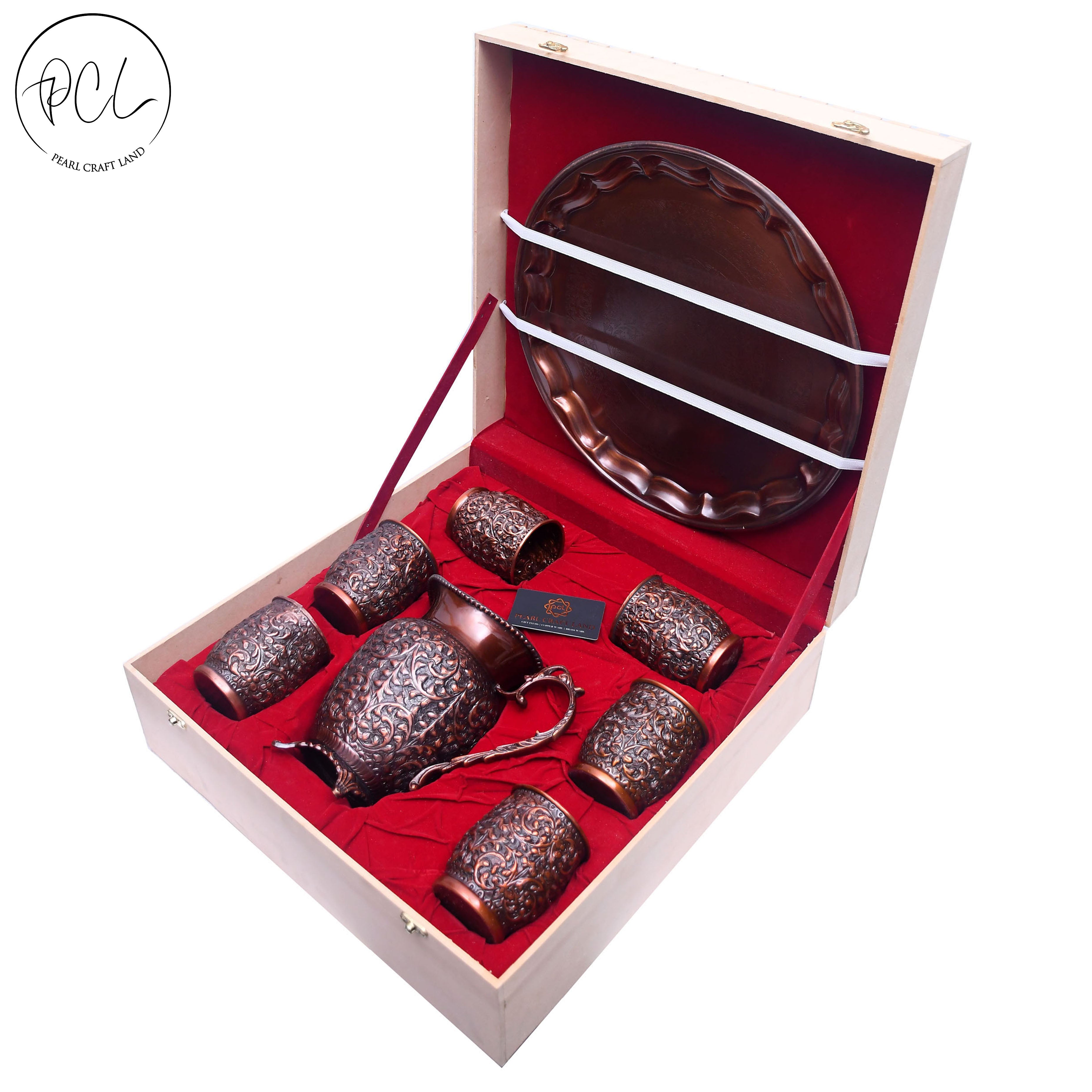 Exclusive Pure Copper Embroidery Lemon Set with Antique Finish 1