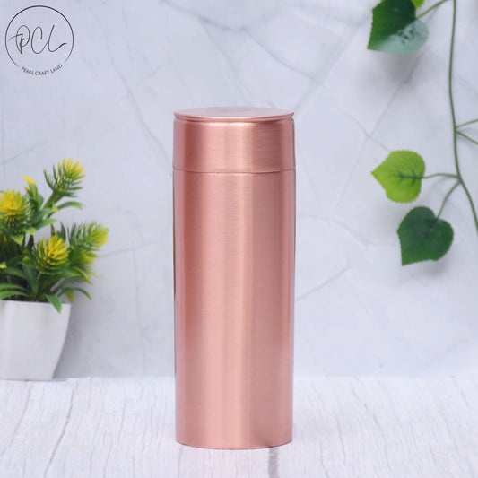Pure Copper Water Bottle Plain Milton Style Straight Capacity 750ML (Small)