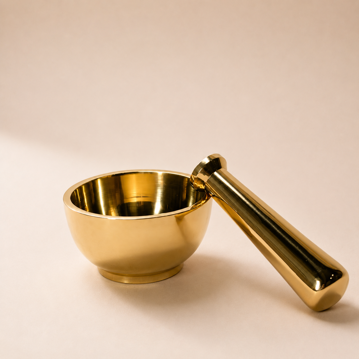 Handcrafted Solid Brass Mortar & Pestle Set (Kharal) | Spice Grinder