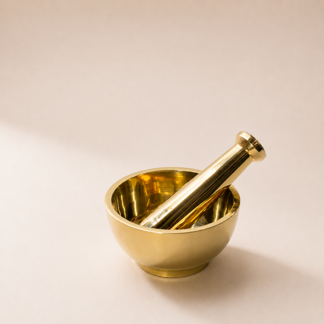 Handcrafted Solid Brass Mortar & Pestle Set (Kharal) | Spice Grinder